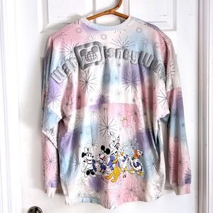 Disney Spirit Jersey XXL Women Disney100 Tie Dye Fireworks Pastel Sparkle WDW